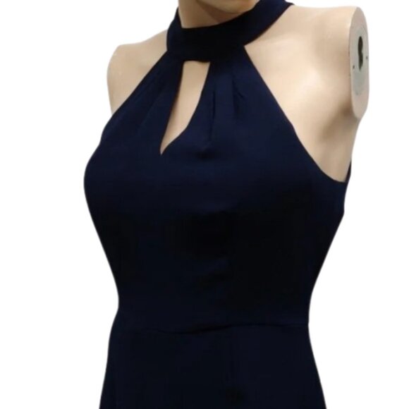 NWT Trina Turk Womens Size 6 Navy Blue Jovial Crepe Sleeveless Mini Dress NEW - Picture 4 of 6
